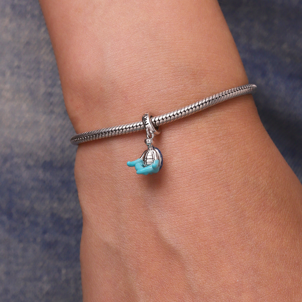 Gnoce Meditating Sea Turtle Glow-in-the-Dark Pendant Dangle Charm_7