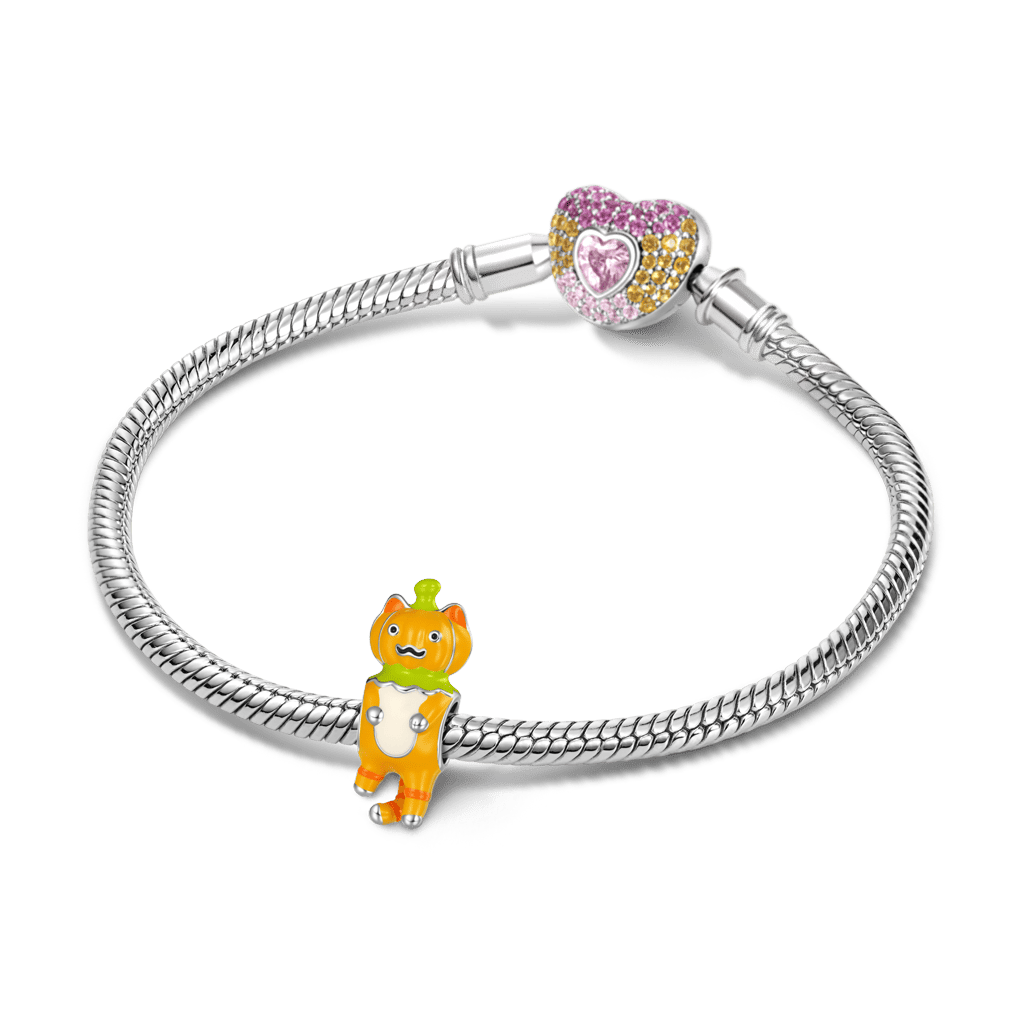 Gnoce Halloween Pumpkin Cat Charm_3