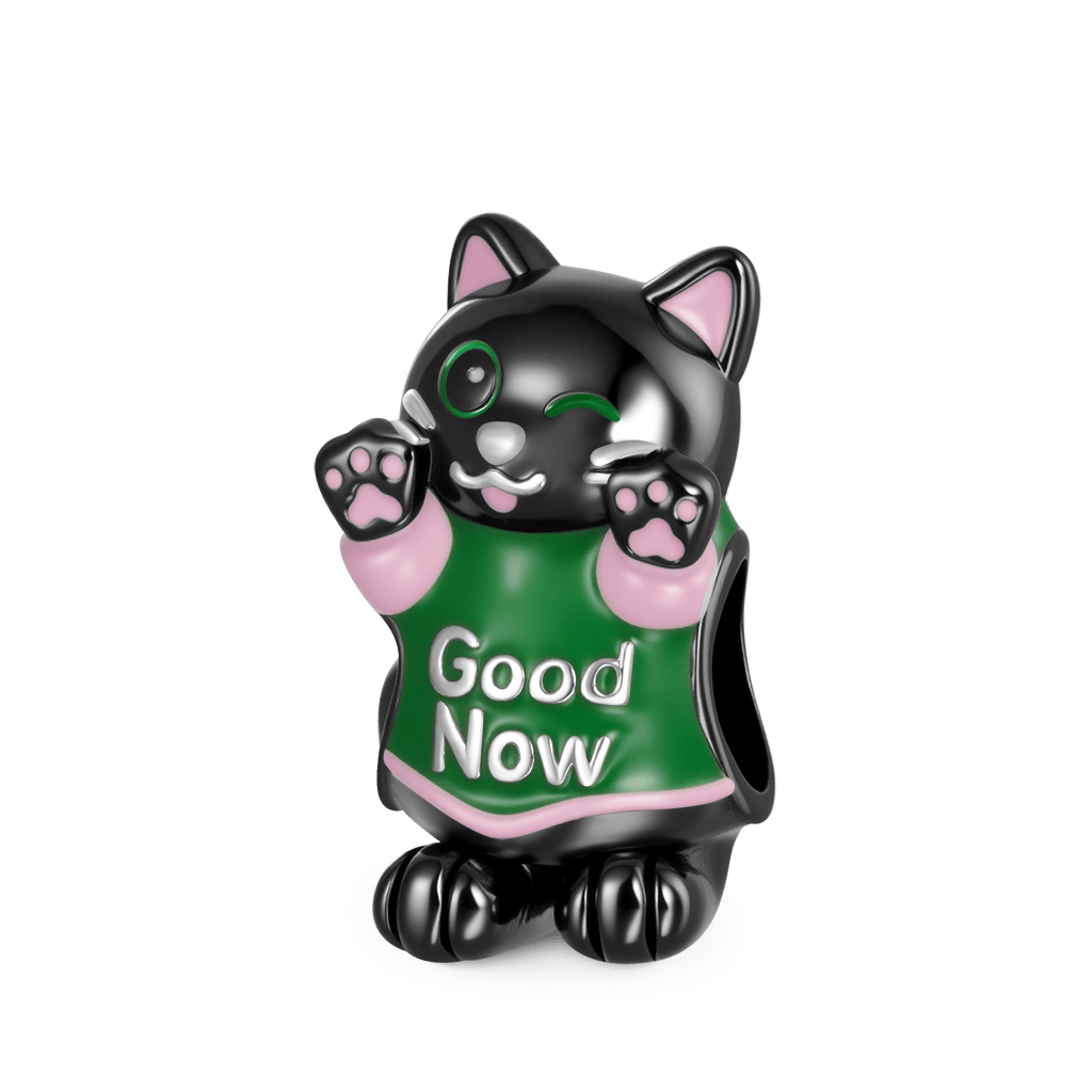 Gnoce Playful "Good Now" Black Cat Charm_1