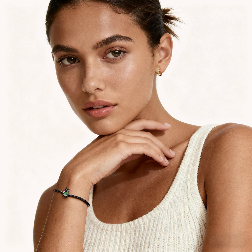 Gnoce Playful "Good Now" Black Cat Charm_4