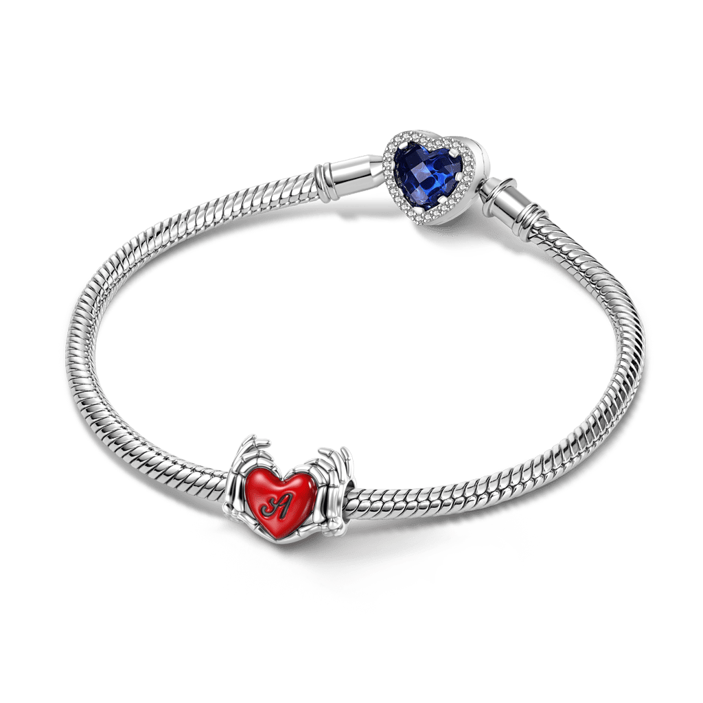 Gnoce Valentine's Skull Hand Heart Letter Charm_3