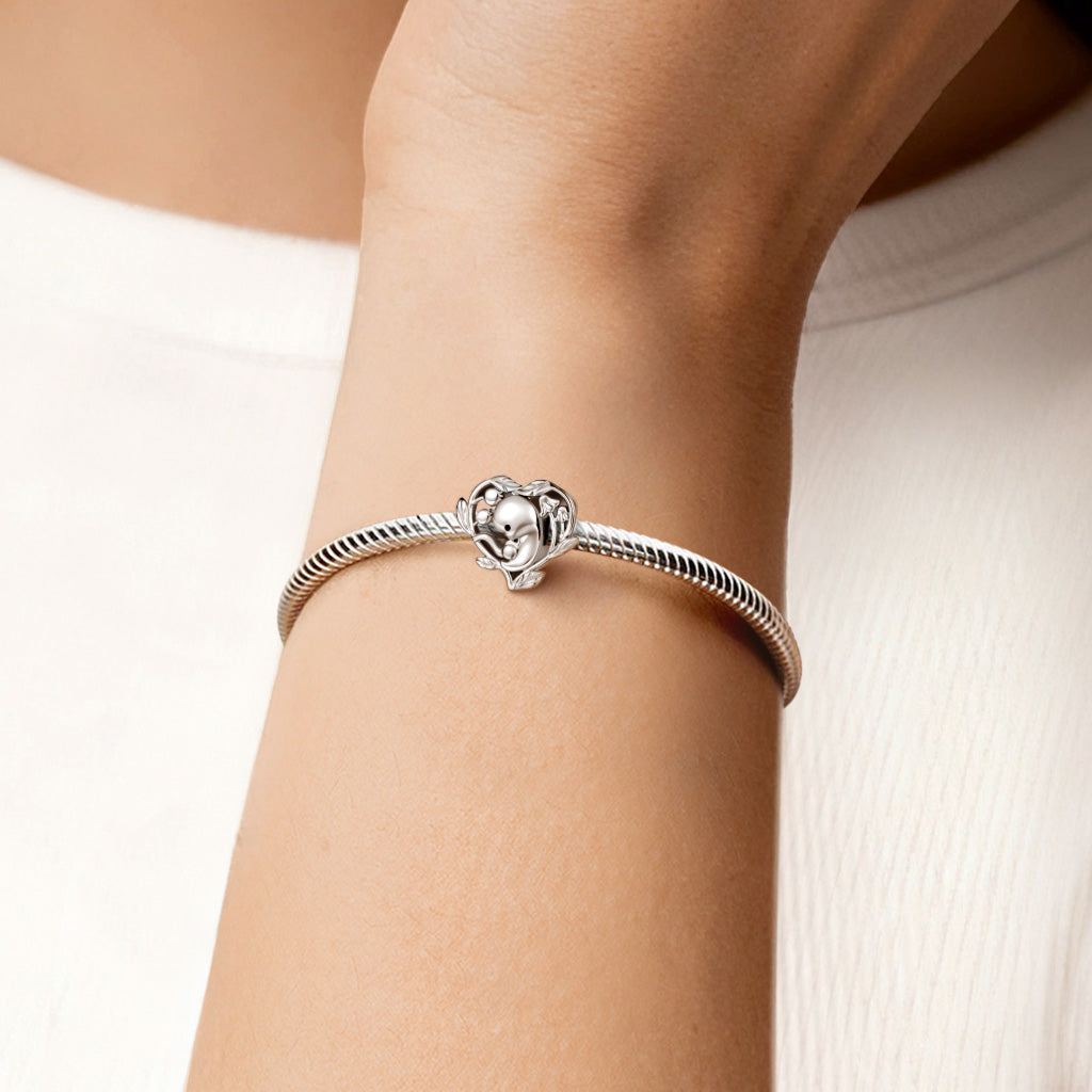 Gnoce Mother's Day Memorial Embryo Engravable Charm_2