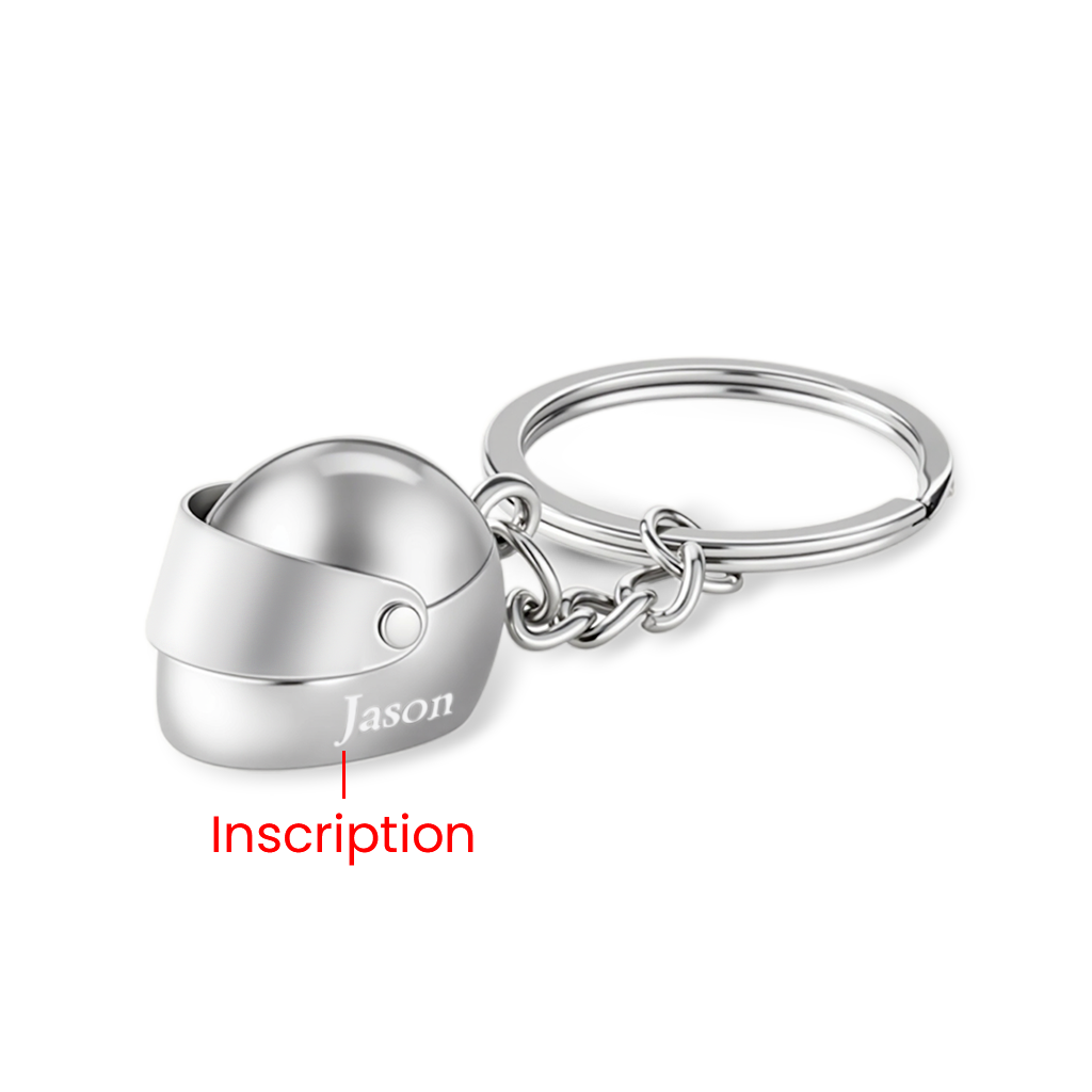Gnoce Personalized Engravable Motorcycle Helmet Keychain_2