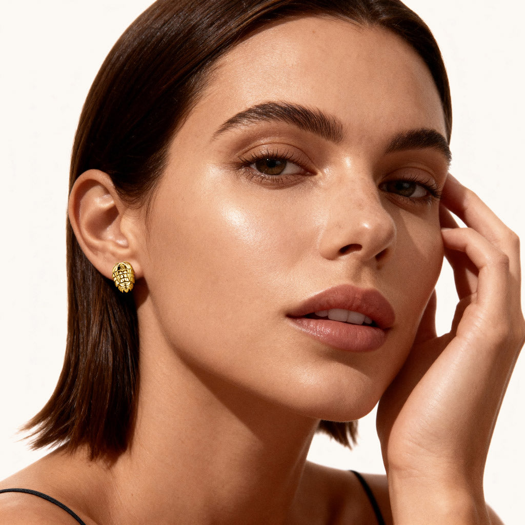 Gnoce Rainbow Isopod Insect Stud Earrings_4