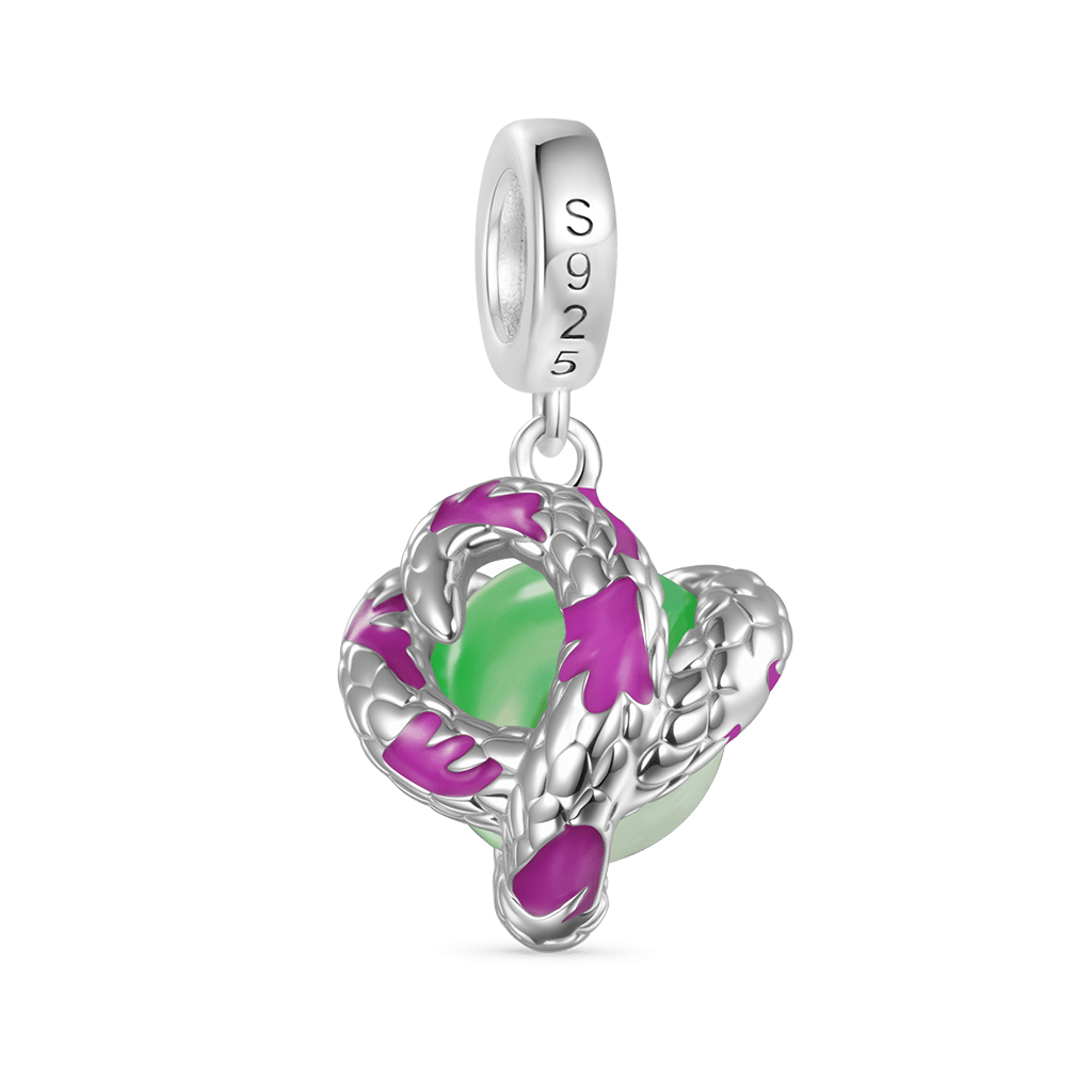 Gnoce Snake Embrace Jade Pendant Dangle Charm_5