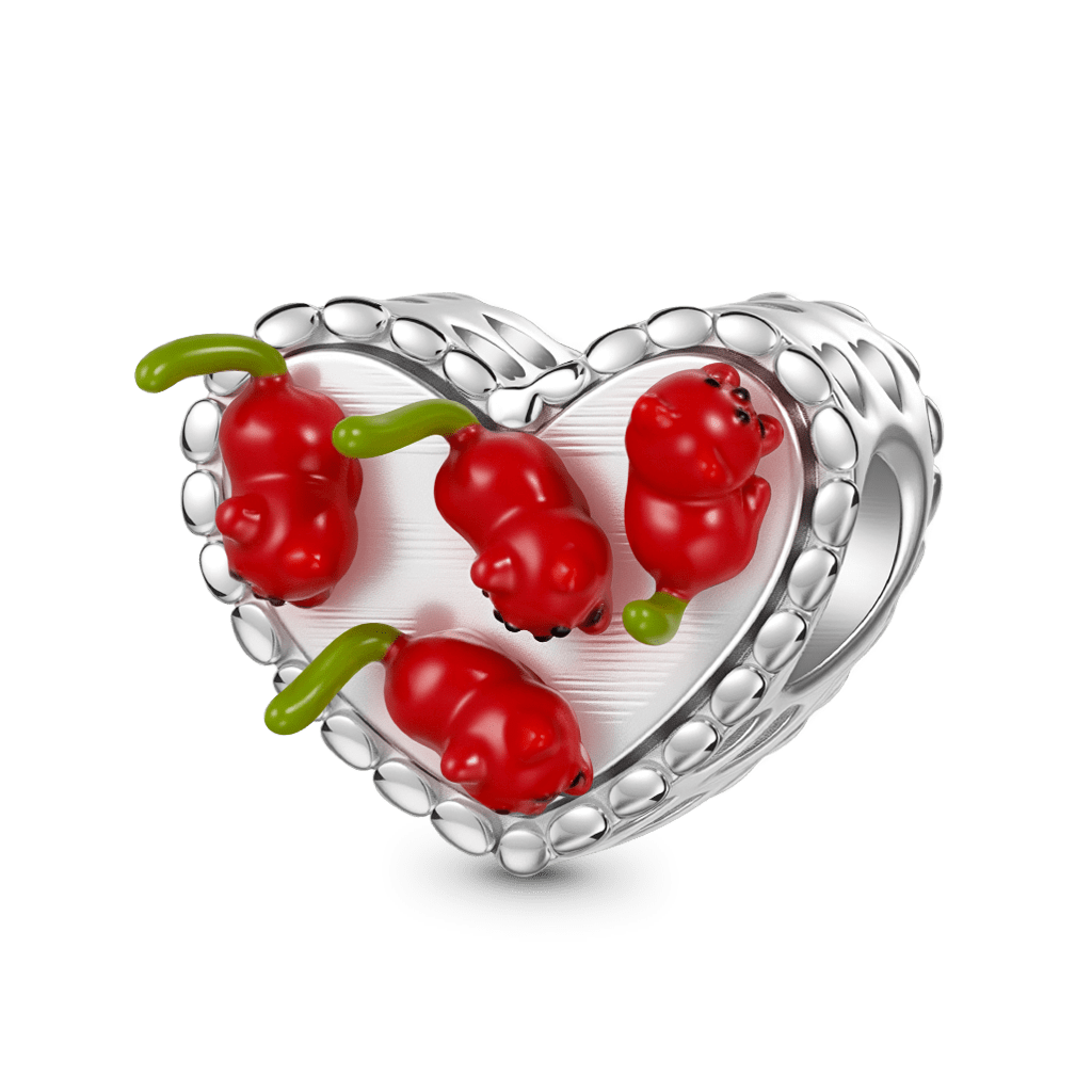 Gnoce Personalized Engravable Cherry Cat Cake Charm_1