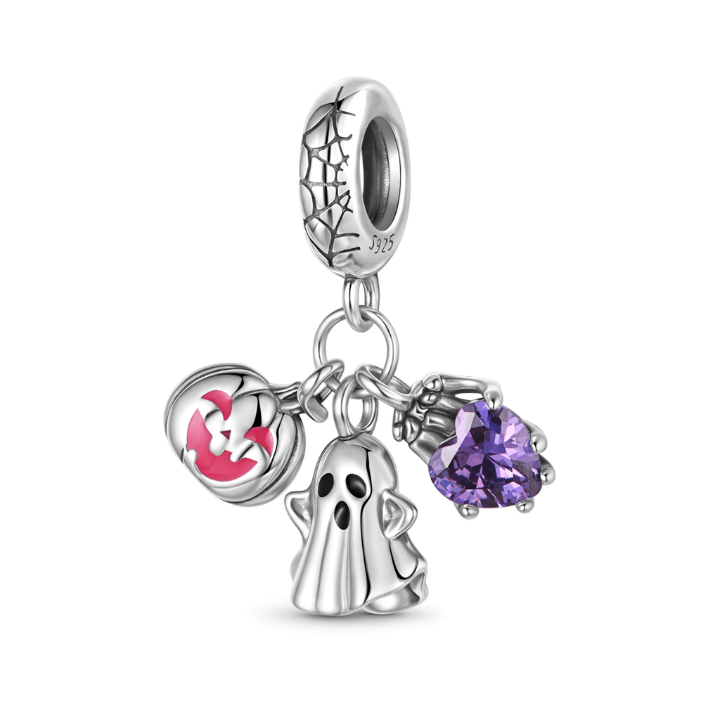 Gnoce Halloween Ghost Pumpkin Skull Triple Pendant Dangle Charm_1
