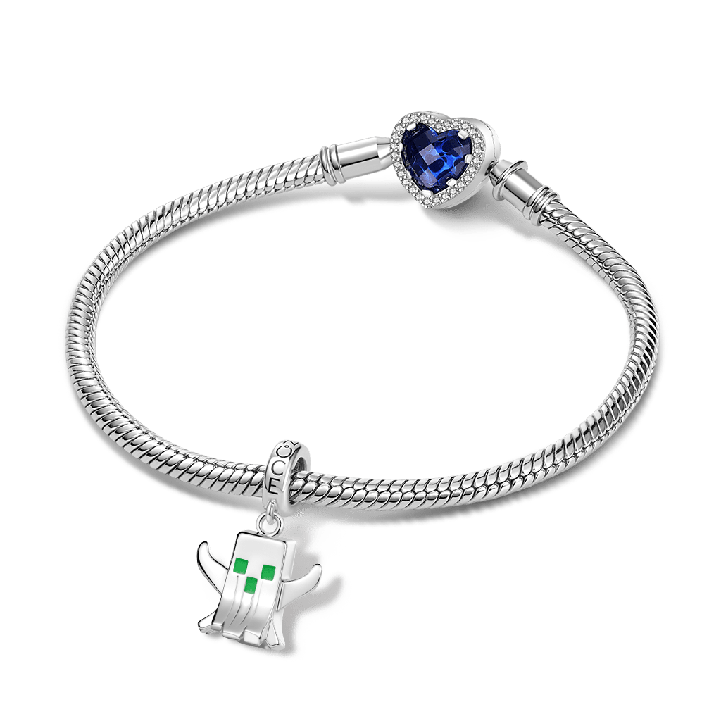 Gnoce Pixel Halloween Ghost Glow-in-the-Dark Pendant Dangle Charm_3