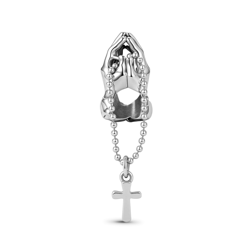 Gnoce Praying Hands with Cross Faith Charm_5