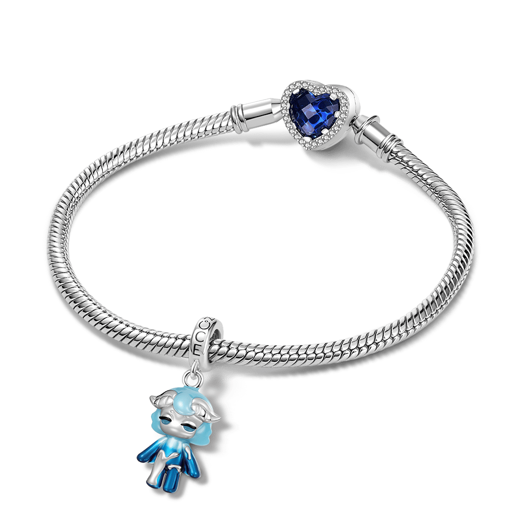 Gnoce Halloween Blue-hued Celestial Angel Pendant Dangle Charm_3