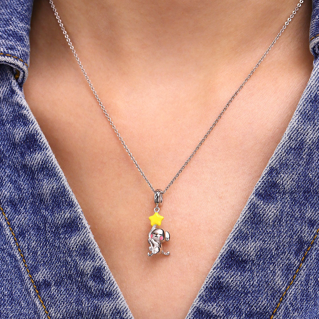 Gnoce Dog Memorial Urn Ashes Glow-in-the-Dark Pendant Dangle Charm_2