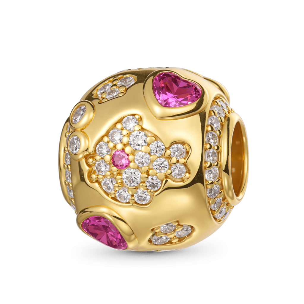 Gnoce Sparkling Fish with Pink Hearts Charm_1