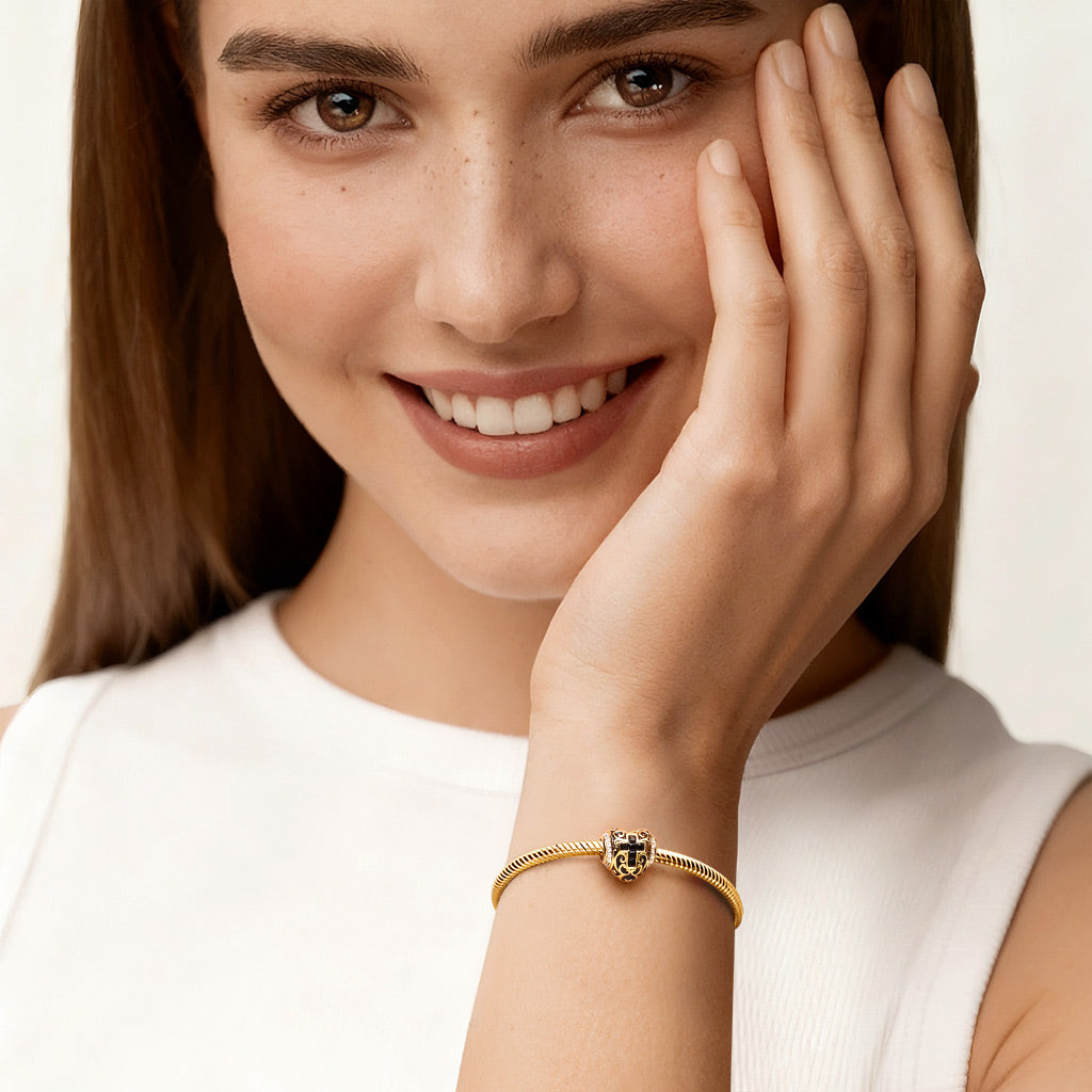 Gnoce Heart-shaped Retro Cross Charm_4