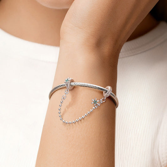 Gnoce Romantic Winter Snowflakes Safety Chain_2