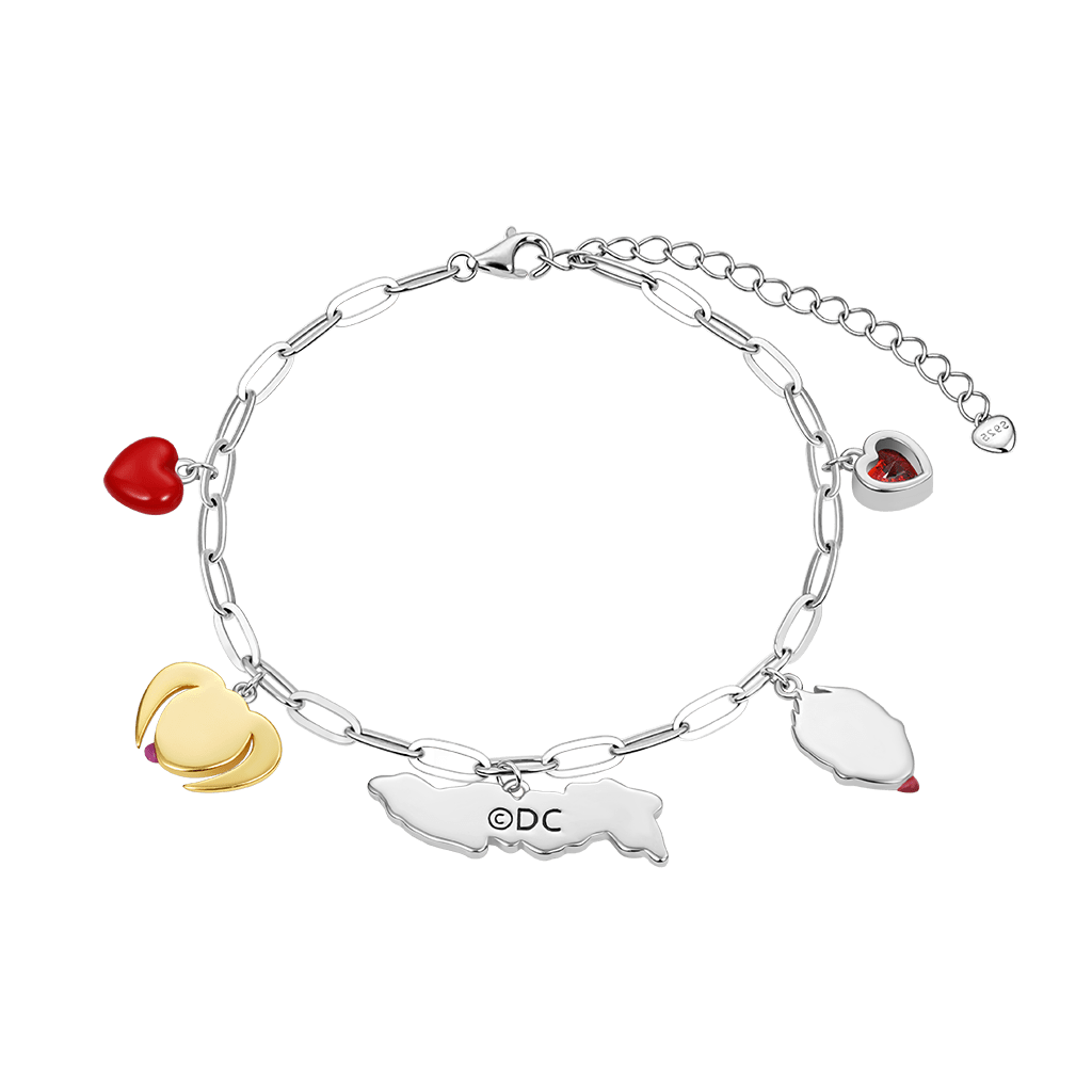 The Suicide Squad x Gnoce Harley Quinn & The Joker Trouble Heart Chain Bracelet_4