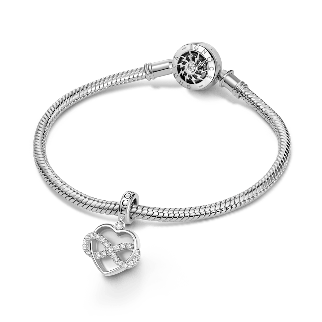 Gnoce Engravable Infinite Love Pendant Dangle Charm_3