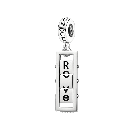 Gnoce Flip Word Card Bar Pendant Dangle Charm_1