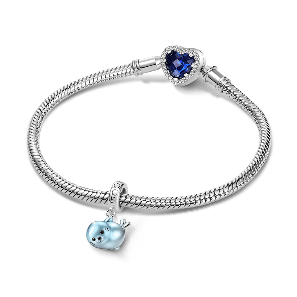 Gnoce Blue Sea Lion Pendant Dangle Charm_3