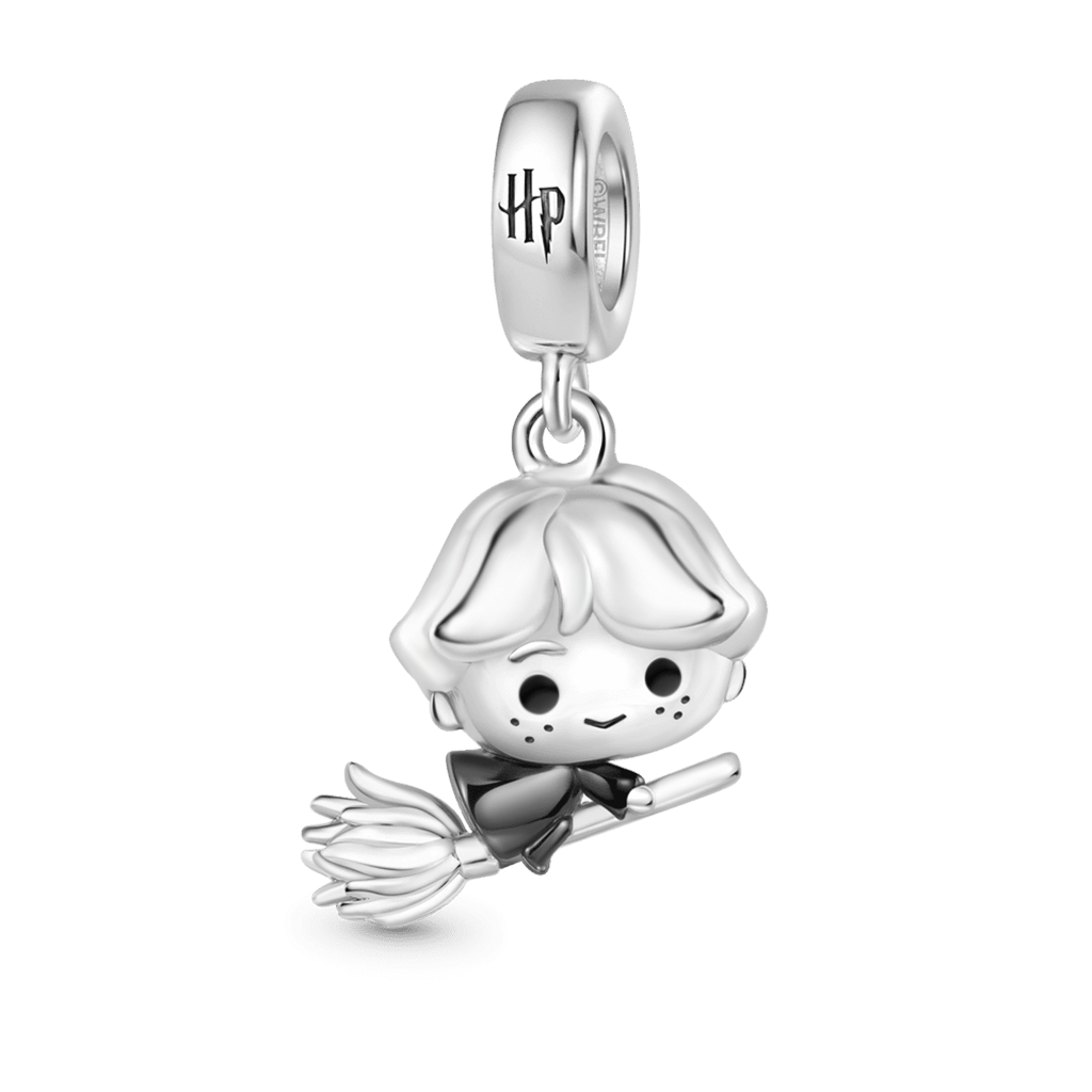 Gnoce Harry Potter Ron Weasley Riding A Broom Pendant Dangle Charm_1