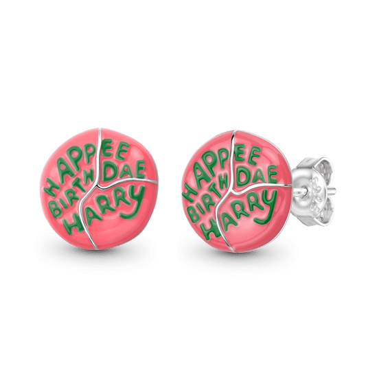 Gnoce Harry Potter Hagrid Birthday Cake Stud Earrings_1