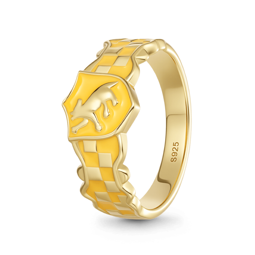 Gnoce Harry Potter Hufflepuff Badger Band Ring_4