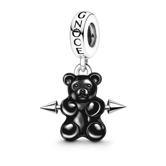 Gnoce Punk Bear Stud Engravable Pendant Dangle Charm_1
