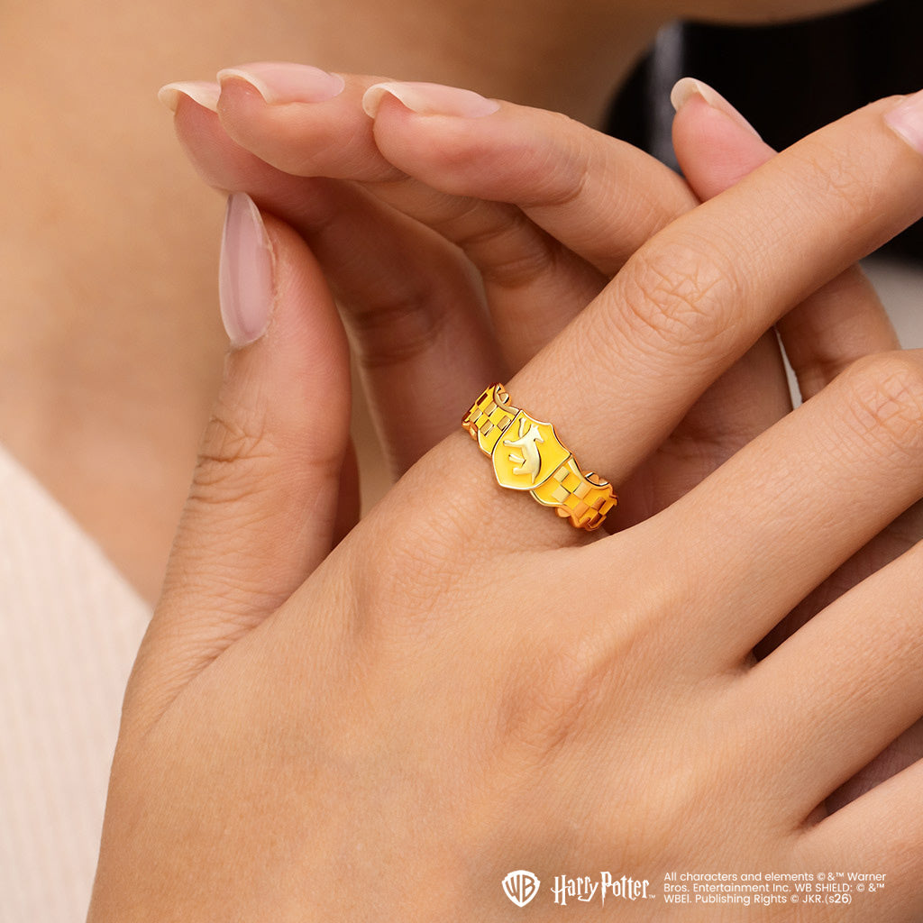 Gnoce Harry Potter Hufflepuff Badger Band Ring_2