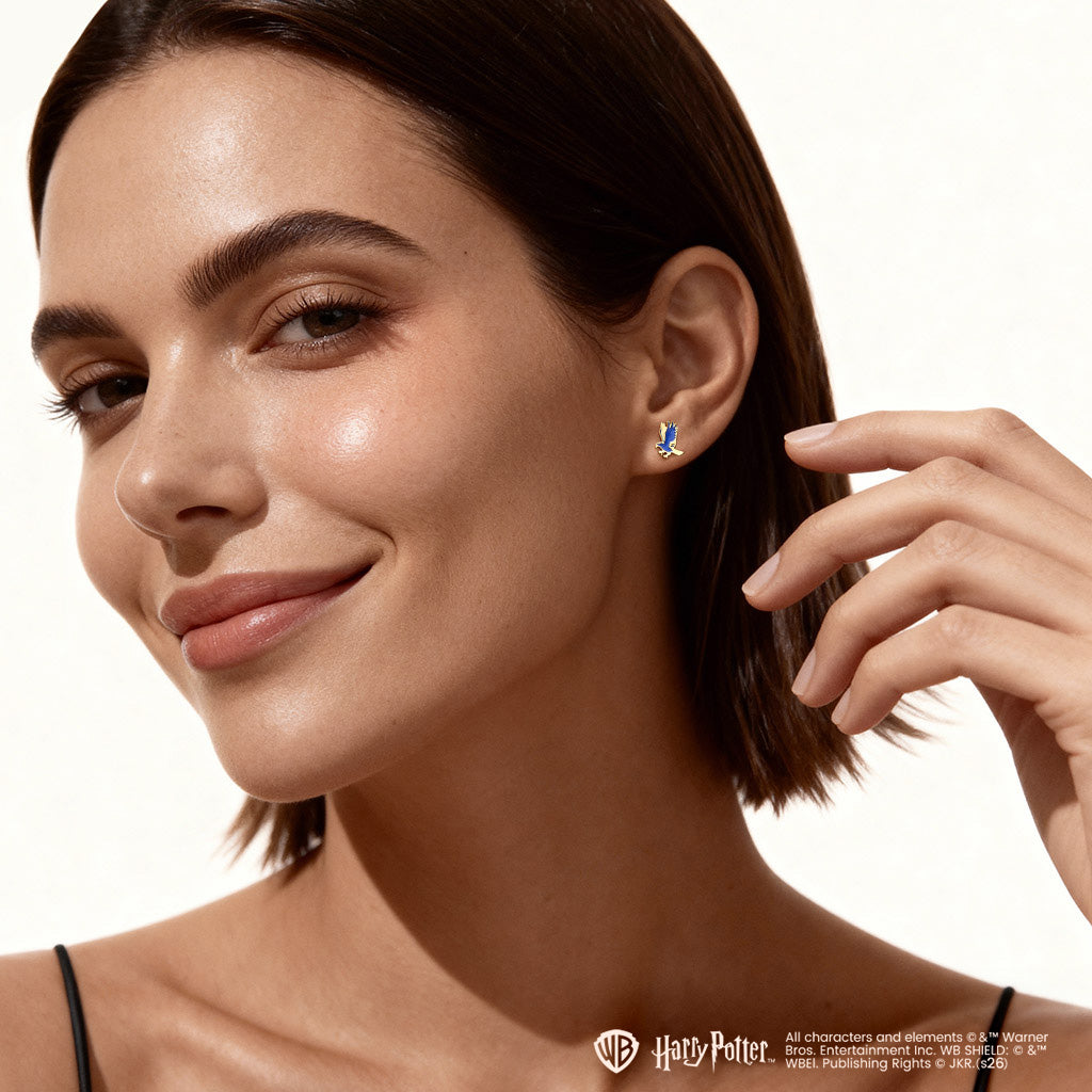 Gnoce Harry Potter Ravenclaw Eagle Stud Earrings_3