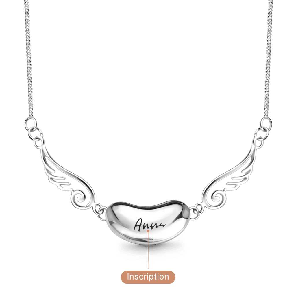 Gnoce Elegant Custom Birthstone Lucky Bean Necklace_4