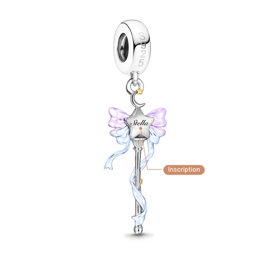 Gnoce Lucky Magic Wand Customized Birthstone Pendant Dangle Charm_5