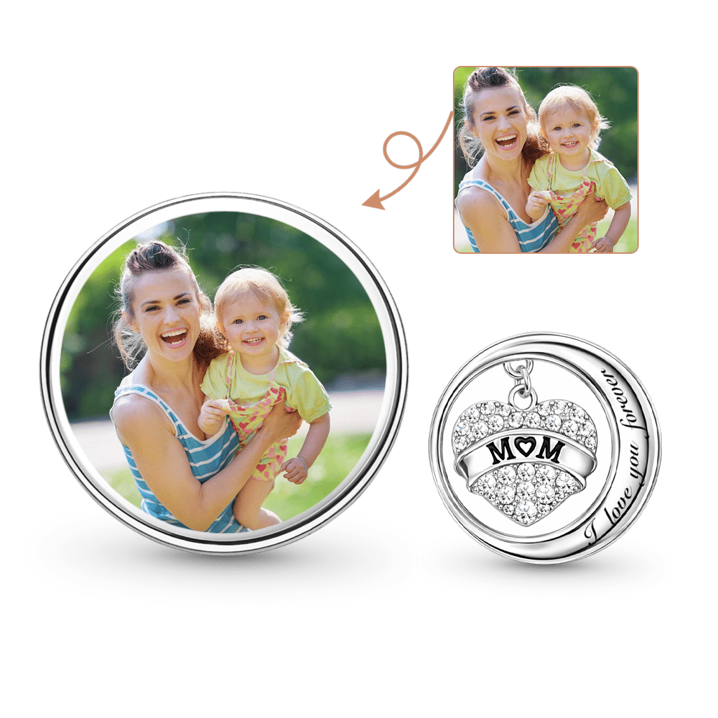 Gnoce Mother's Day Mom Moon Personalized Photo Charm_1