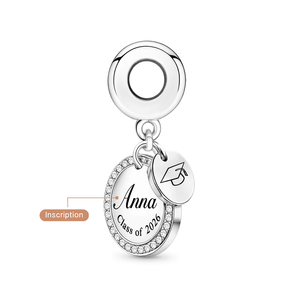 Gnoce Personalized Class of 2026 Graduation Birthstone Pendant Dangle Charm_2