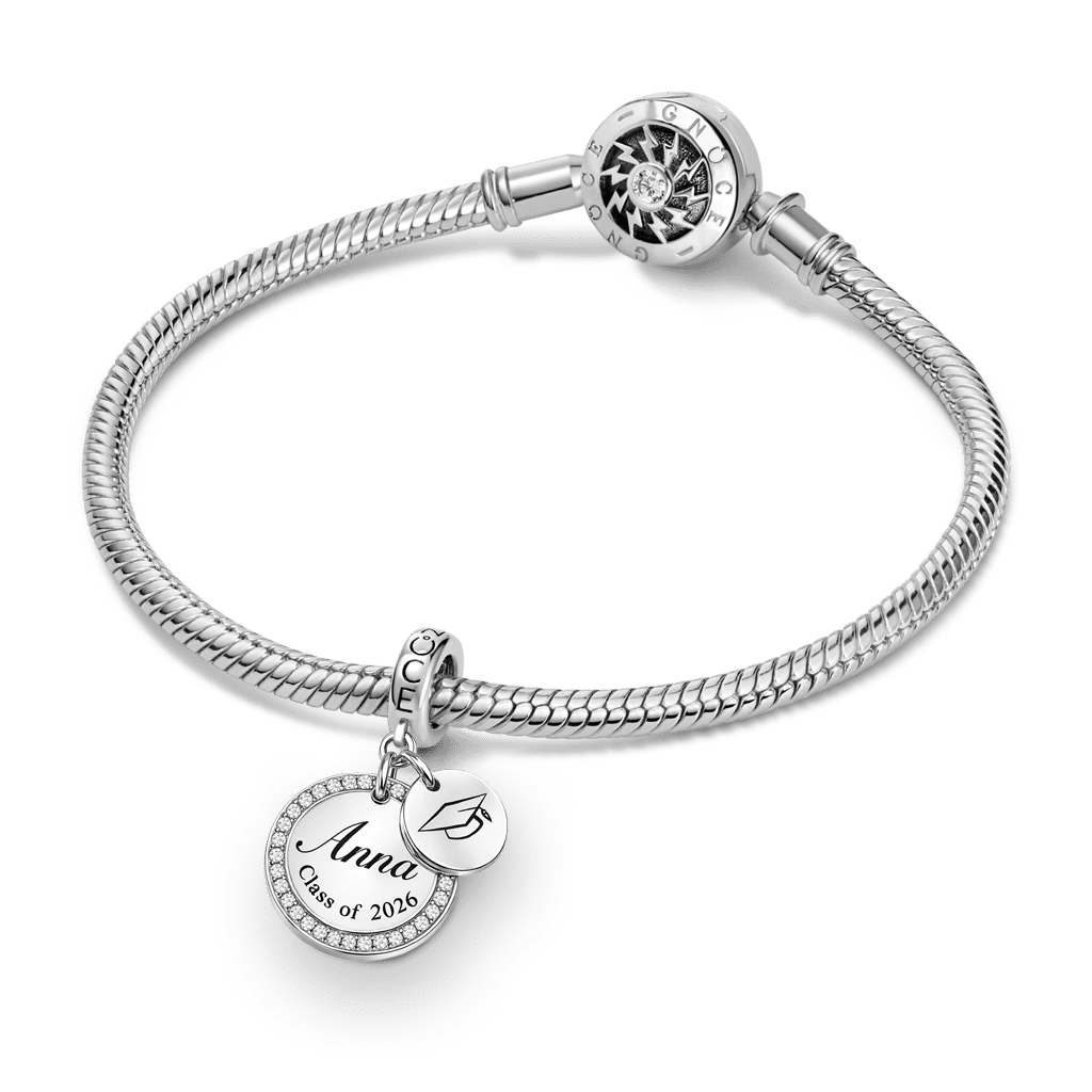 Gnoce Personalized Class of 2026 Graduation Birthstone Pendant Dangle Charm_4