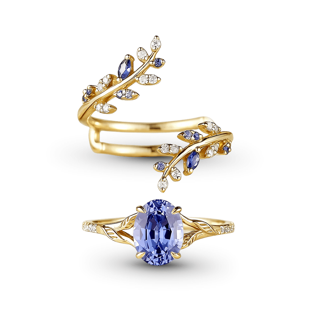 Gnoce Enchanted Vine Mythical Engagement Ring Set_2