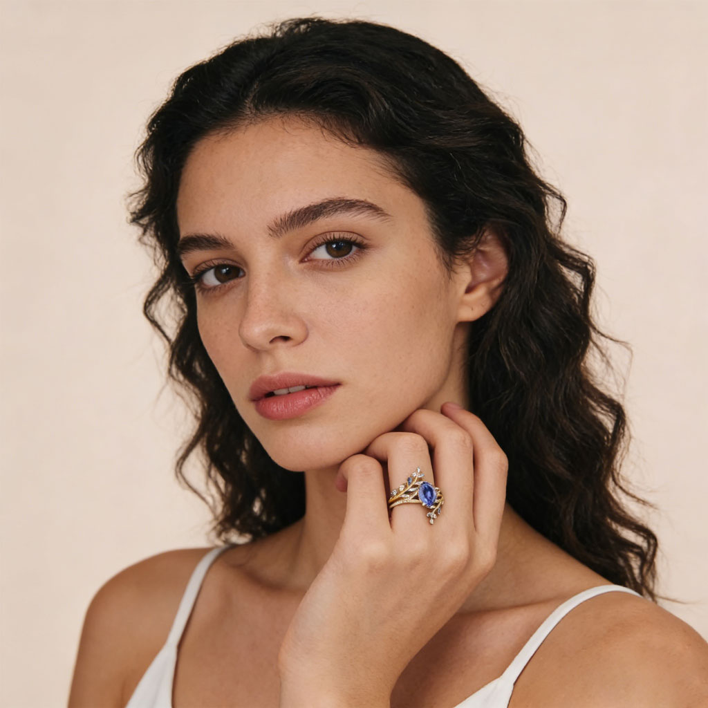 Gnoce Enchanted Vine Mythical Engagement Ring Set_4