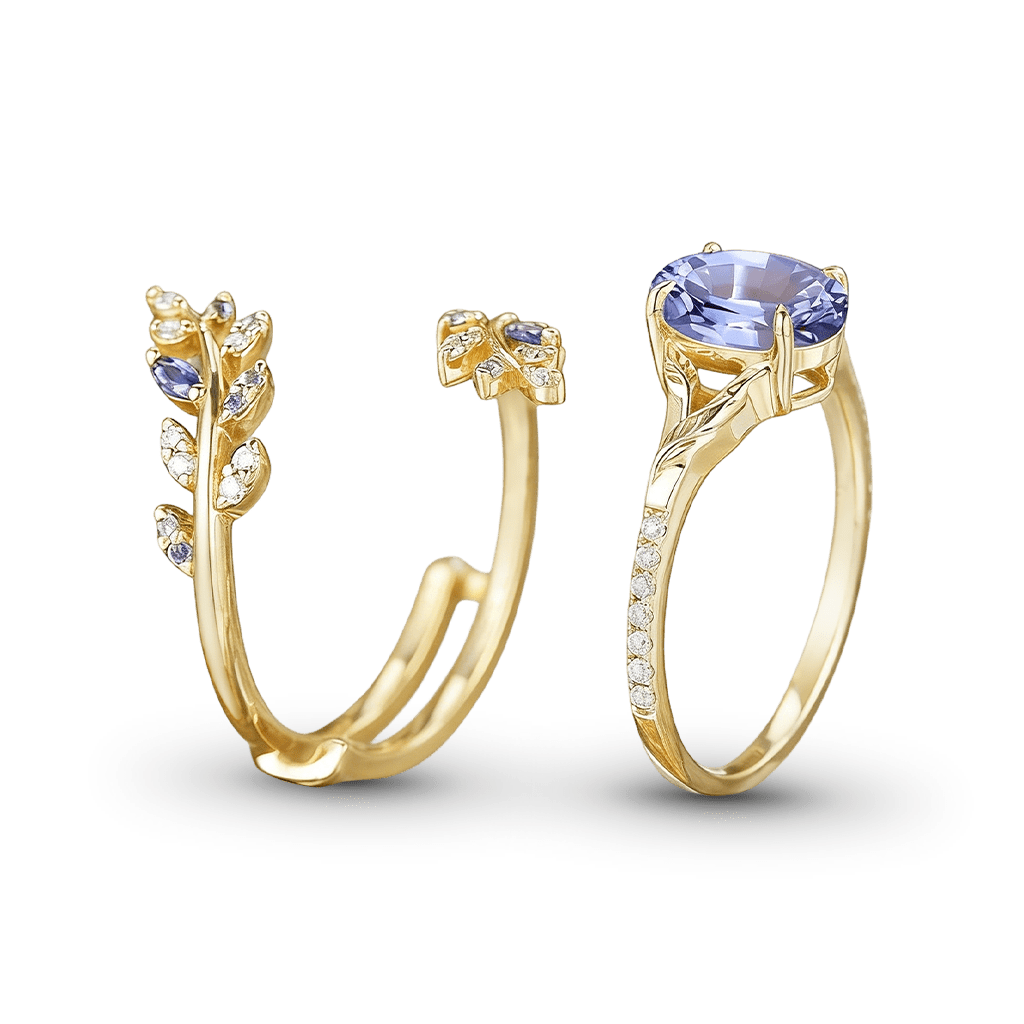 Gnoce Enchanted Vine Mythical Engagement Ring Set_5