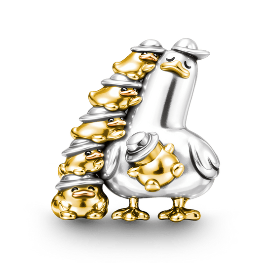 Gnoce Mother's Day Duck Mom & Babies Charm_1