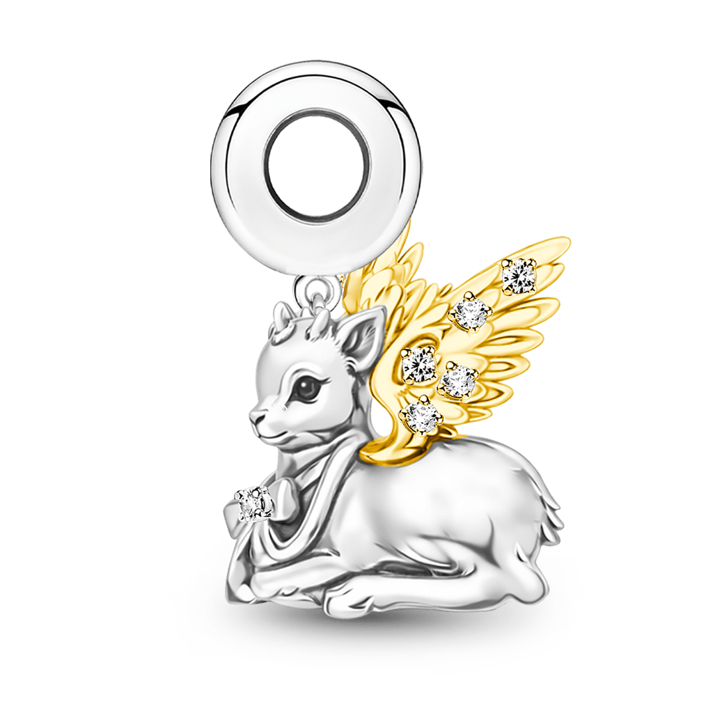 Gnoce Angel Deer Pendant Dangle Charm_5