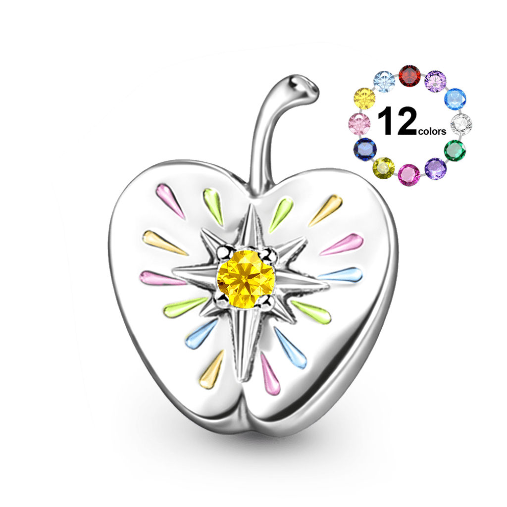 Gnoce Wishing Apple Customized Birthstone Charm_1