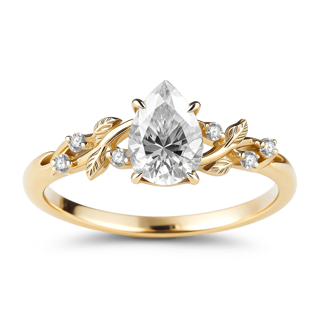 Gnoce Leaf Pear-cut Engagement Ring_1