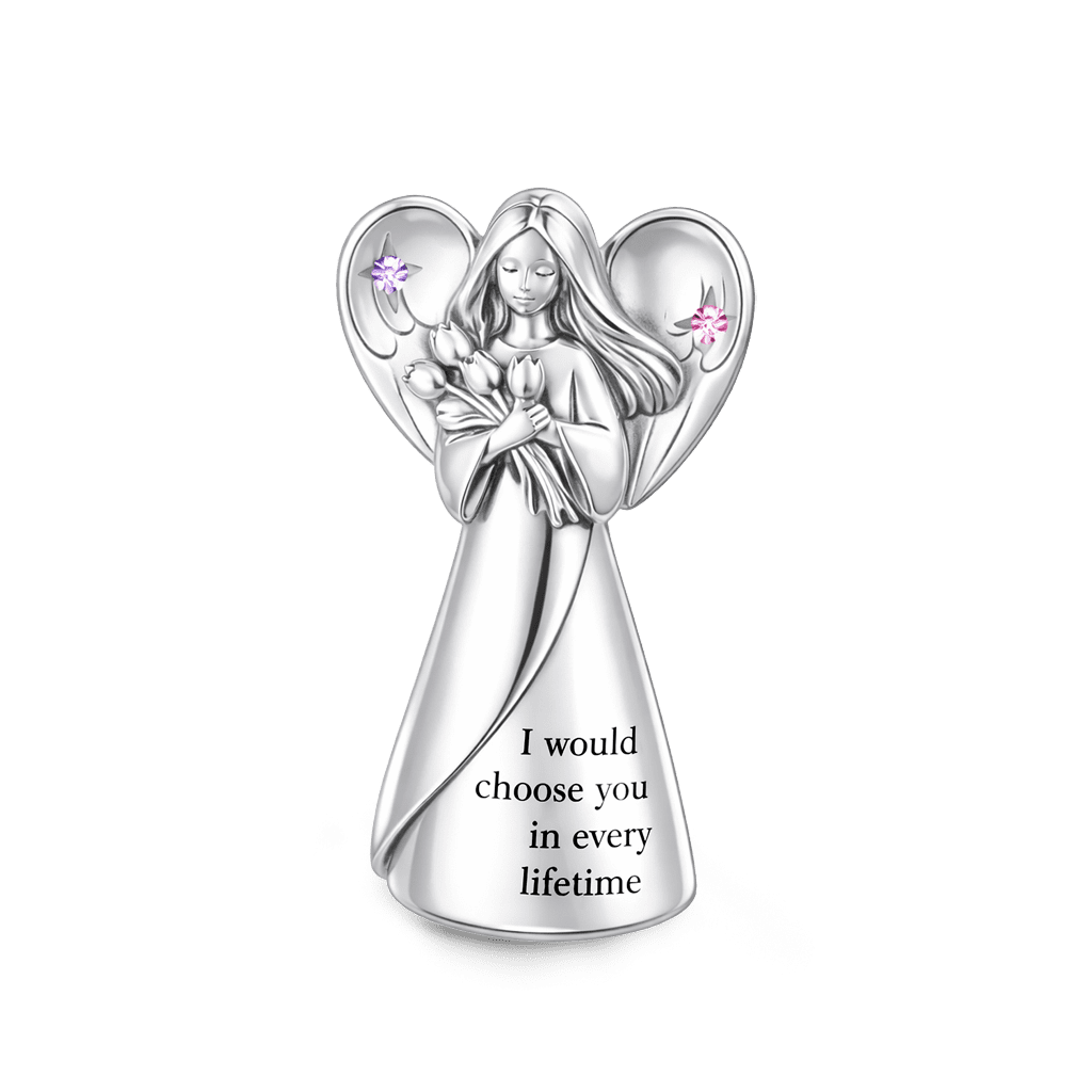 Gnoce Mother's Day Angel Holding Bouquet Charm_1