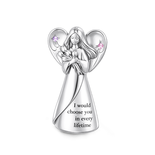 Gnoce Mother's Day Angel Holding Bouquet Charm_1