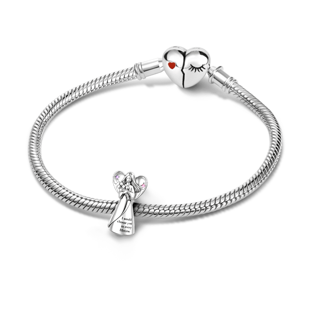 Gnoce Mother's Day Angel Holding Bouquet Charm_3