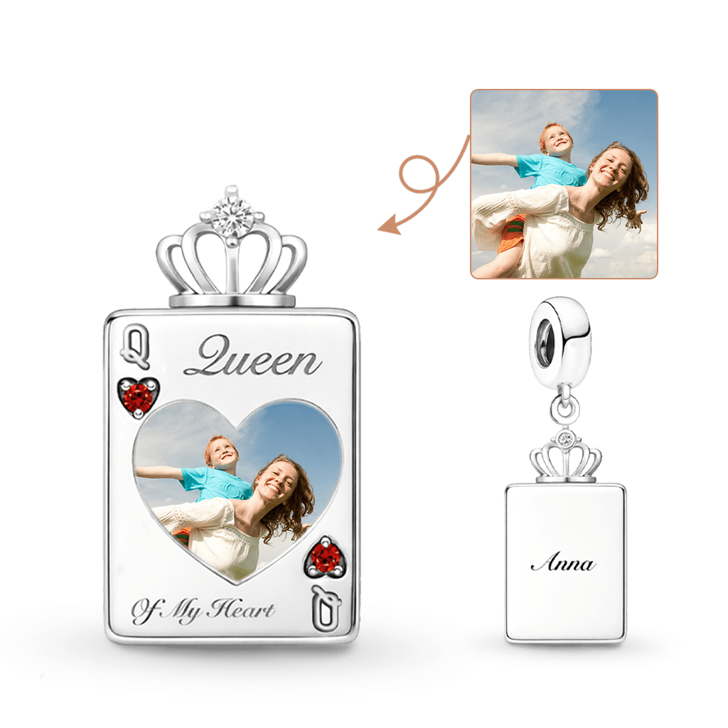 Gnoce Mother's Day Queen Poker Customized Photo Charm_1