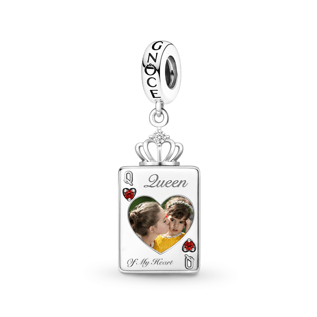 Gnoce Mother's Day Queen Poker Customized Photo Charm_3