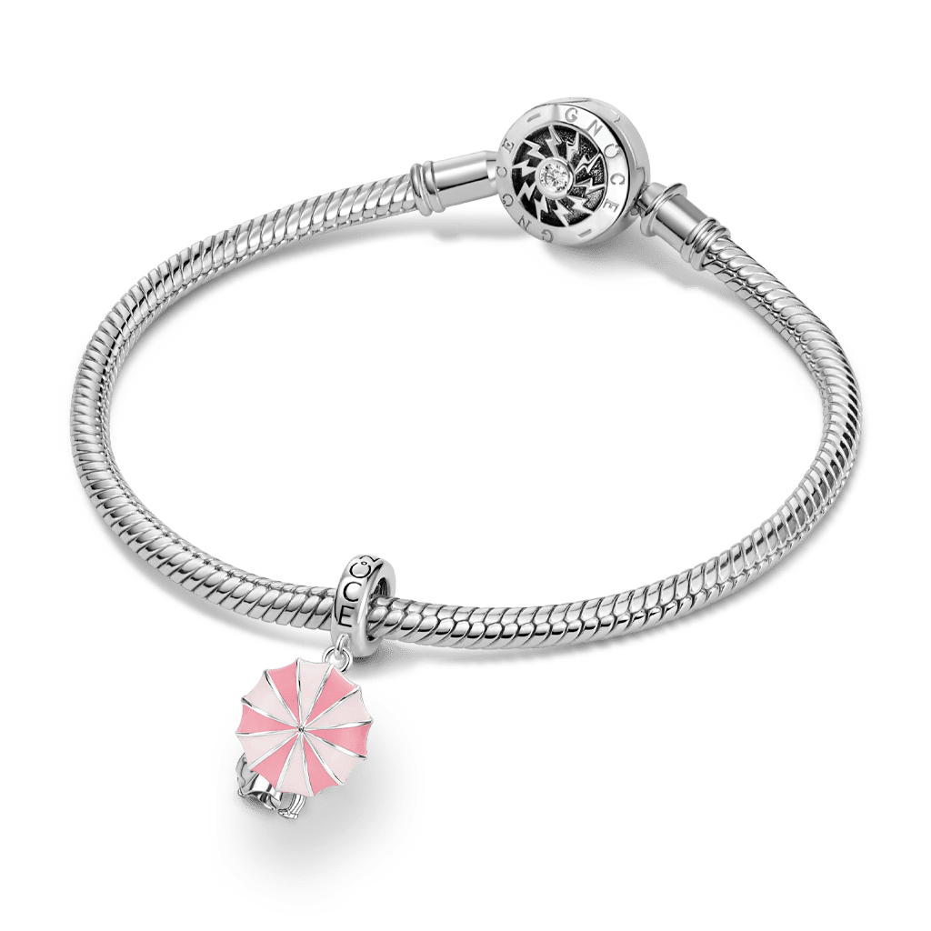 Gnoce Mother & Daughter Under Umbrella Pendant Dangle Charm_4