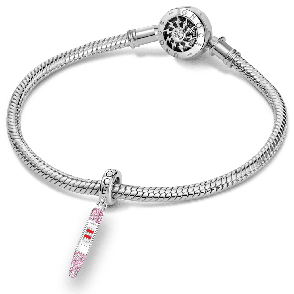 Gnoce Mother's Day Pregnancy Test Stick Customized Pendant Dangle Charm_3