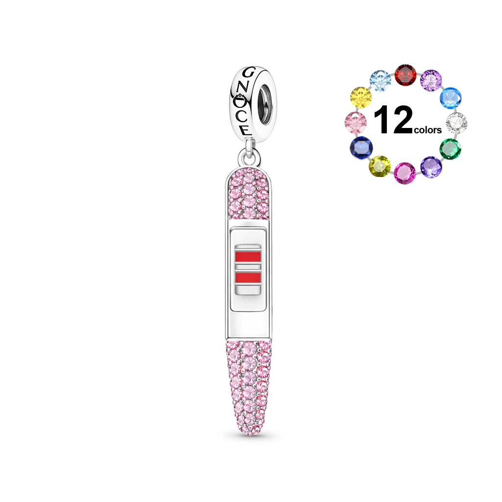 Gnoce Mother's Day Pregnancy Test Stick Customized Pendant Dangle Charm_1