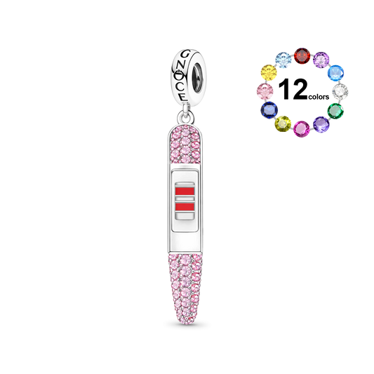 Gnoce Mother's Day Pregnancy Test Stick Customized Pendant Dangle Charm_1