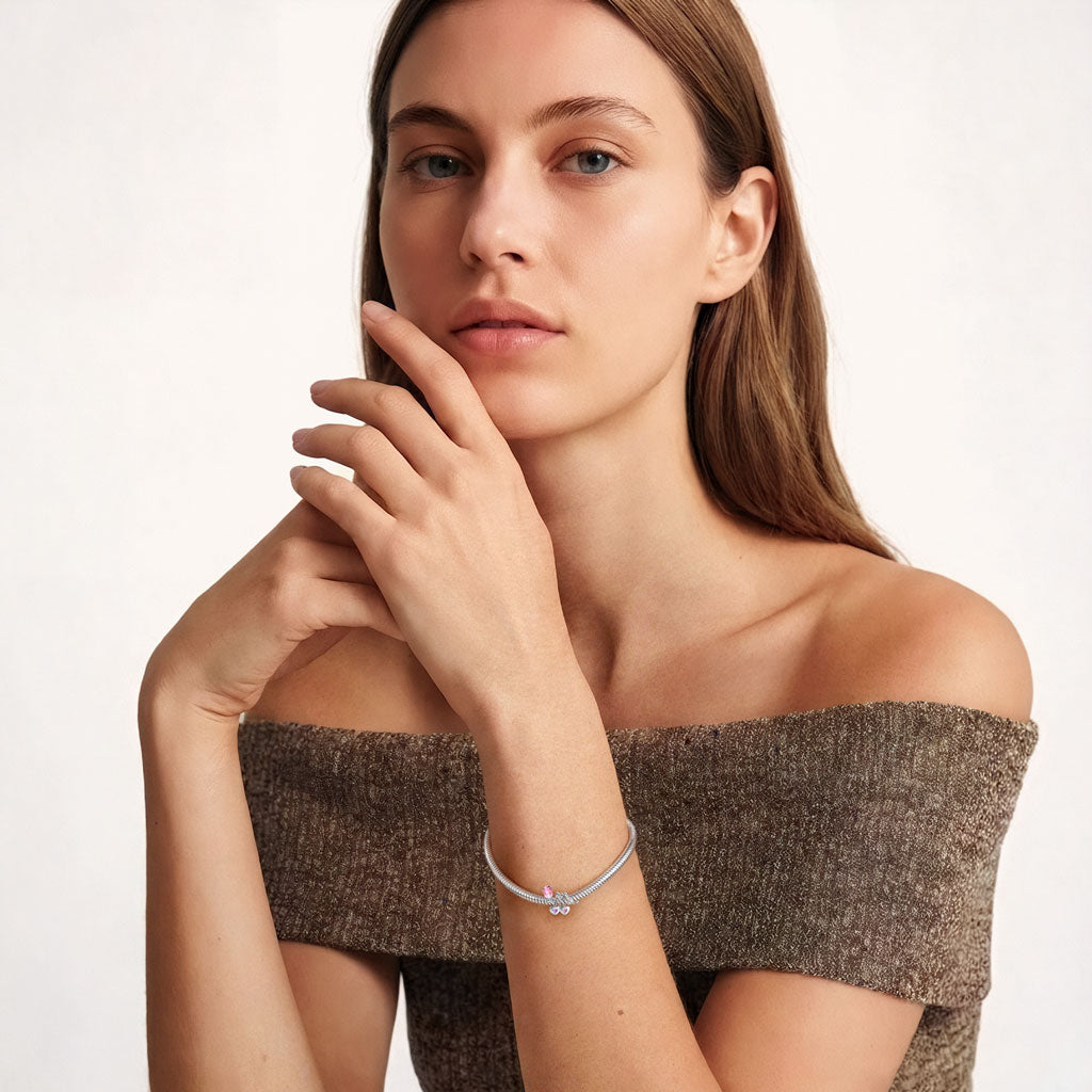 Gnoce Mother's Day Tulip Family Customized Birthstone Charm_4